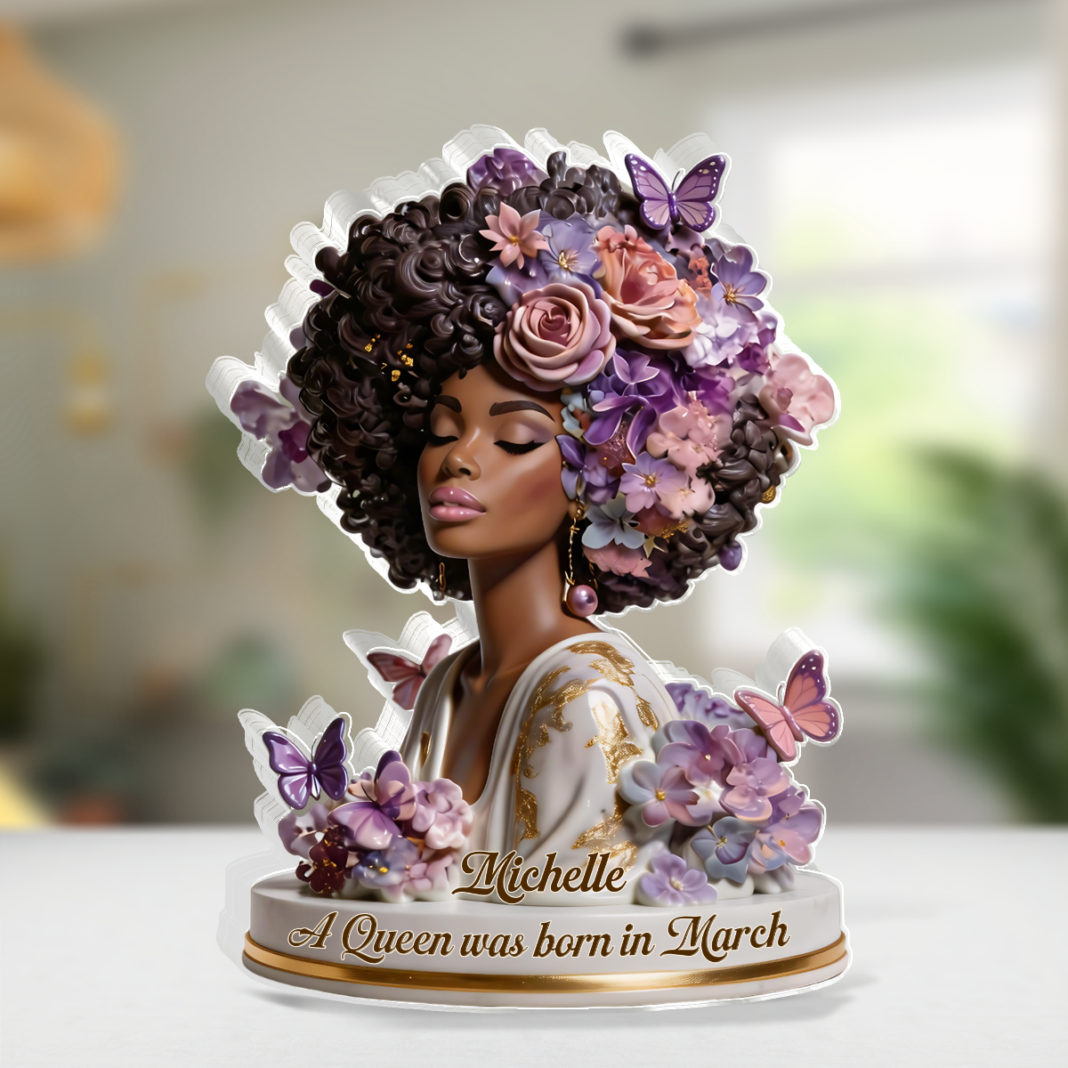 A Beautiful Queen - Personalized Custom Shaped Acrylic Plaque