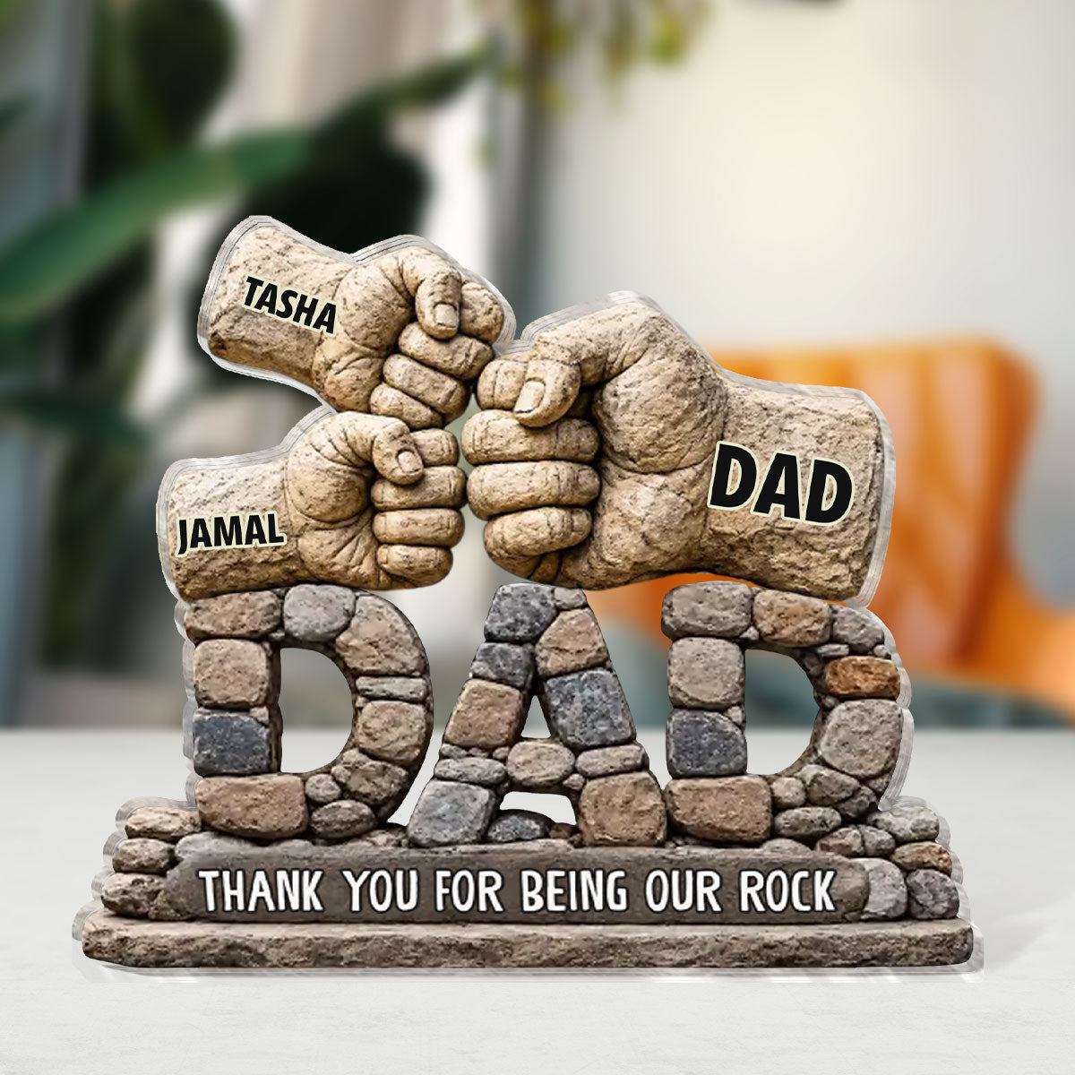 Strong Roots Loving Heart - Personalized Custom Shaped Acrylic Plaque