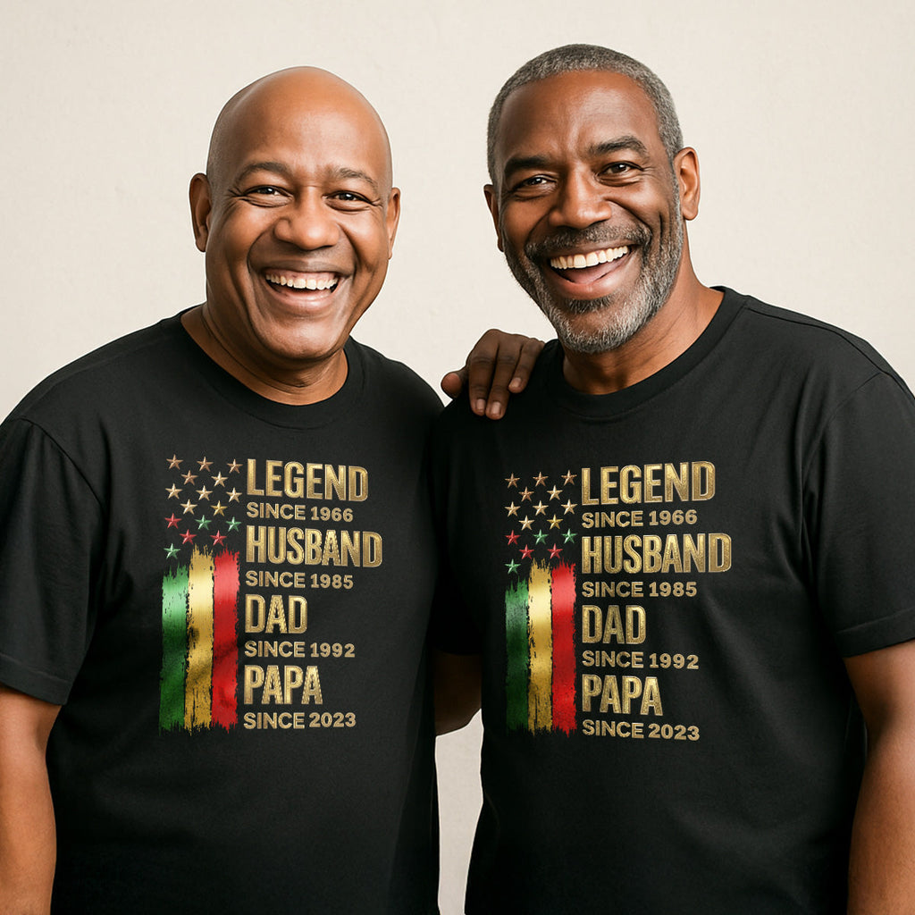 Father's Day Gifts Legend Husband Dad And Grandpa - Personalized 2D Unisex T-shirt