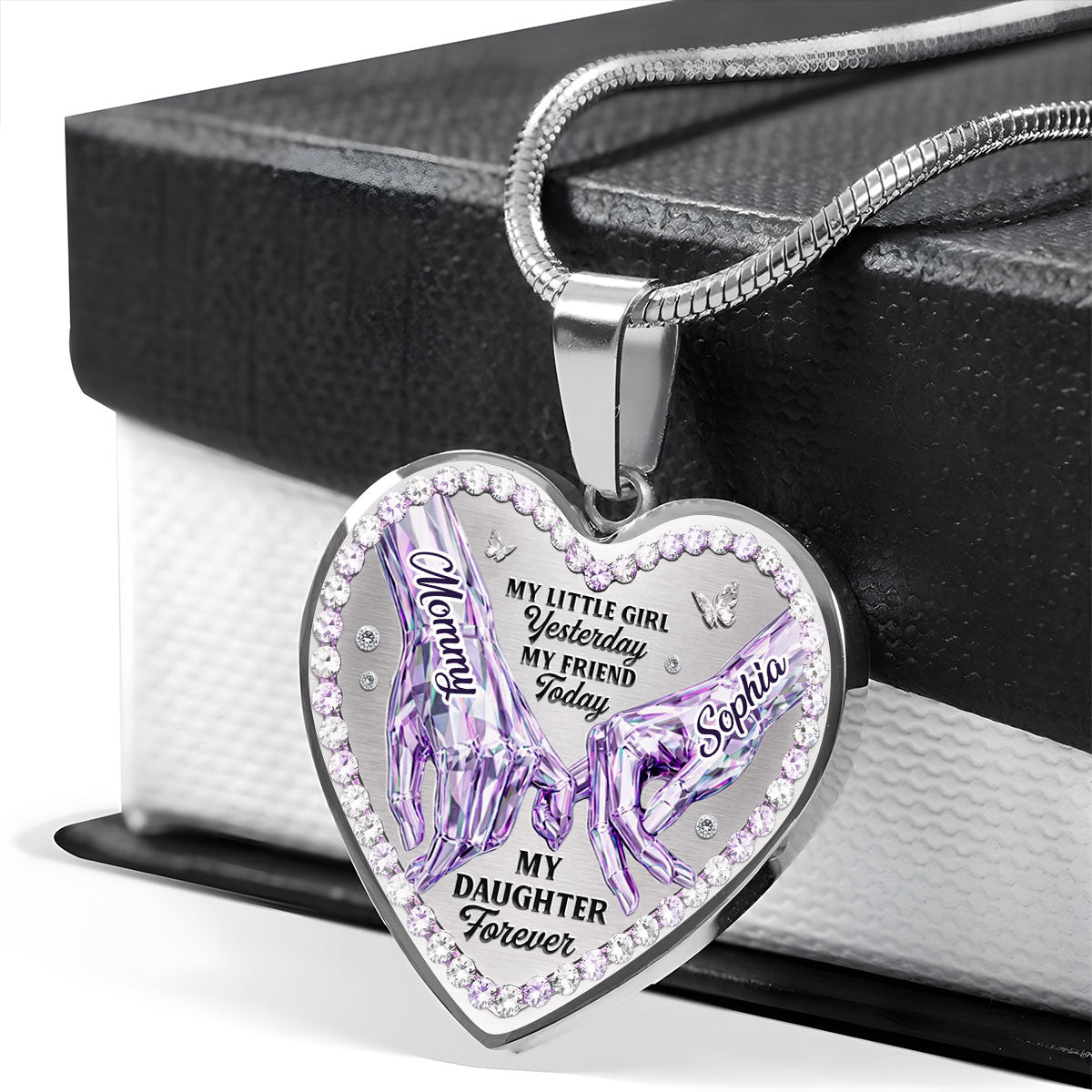 My Daughter Forever - Personalized Heart Necklace