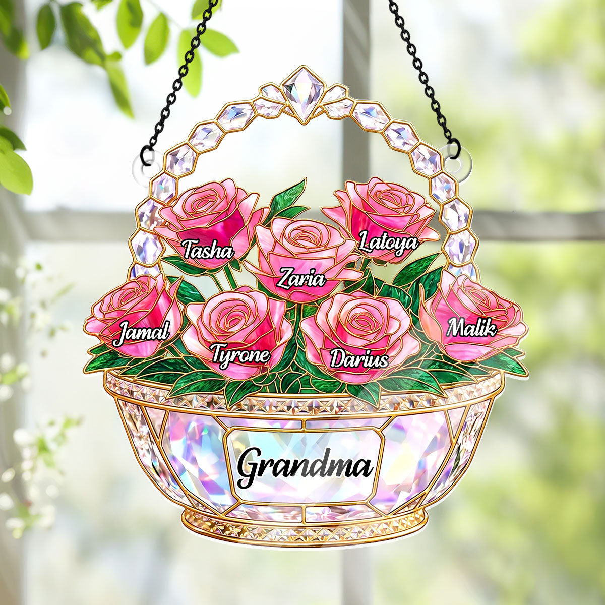 Mom Is My Home - Personalized Acrylic Suncatcher