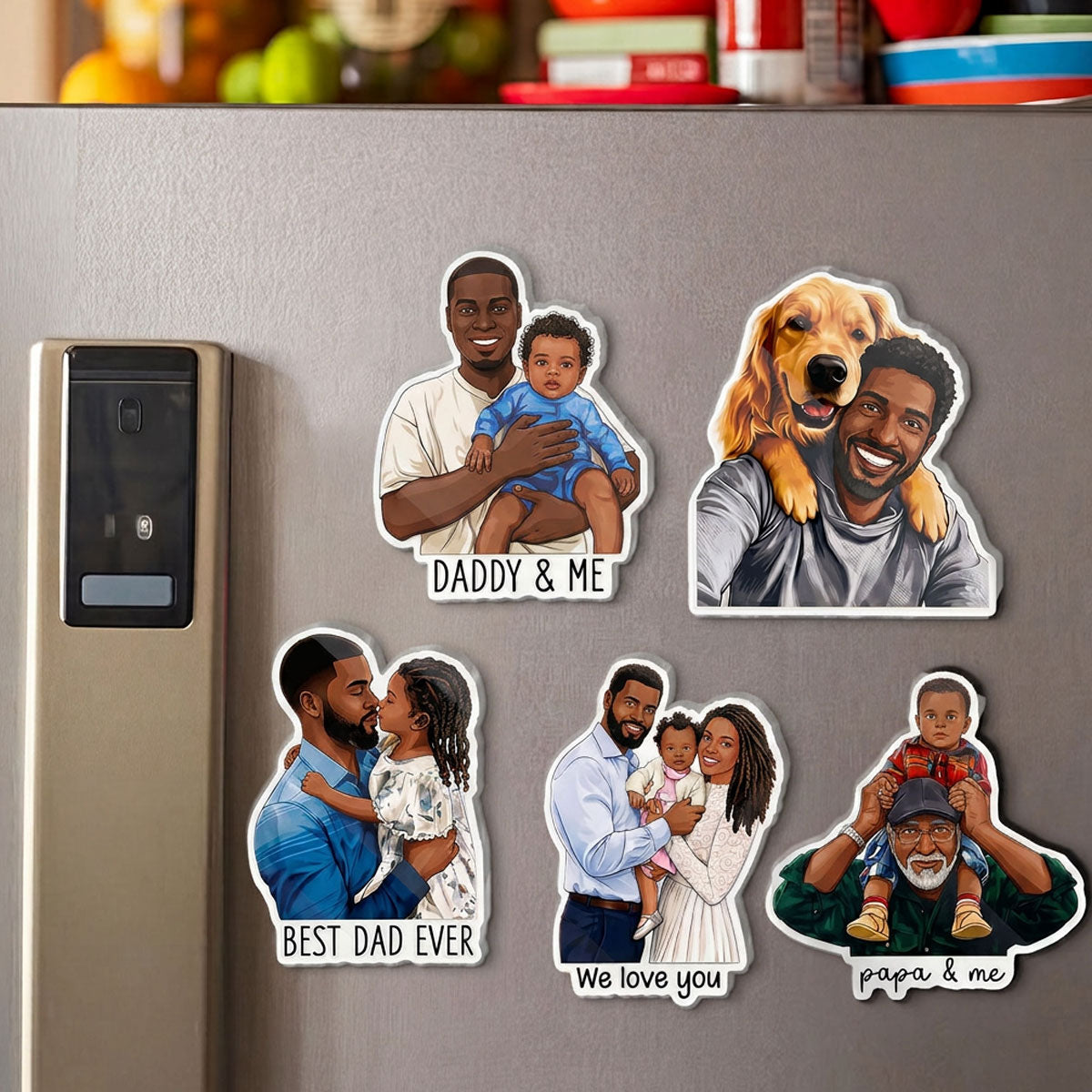 We Love You Gift For Husband, Dad And Family - Personalized Acrylic Magnet