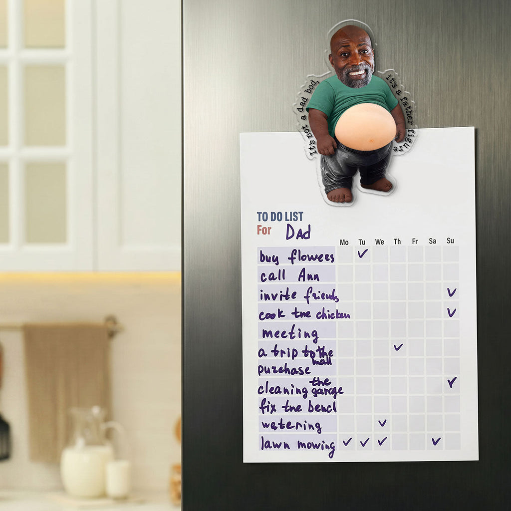 It’s Not A Dad Bod, It’s A Father Figure - Personalized Squishy Fridge Magnet