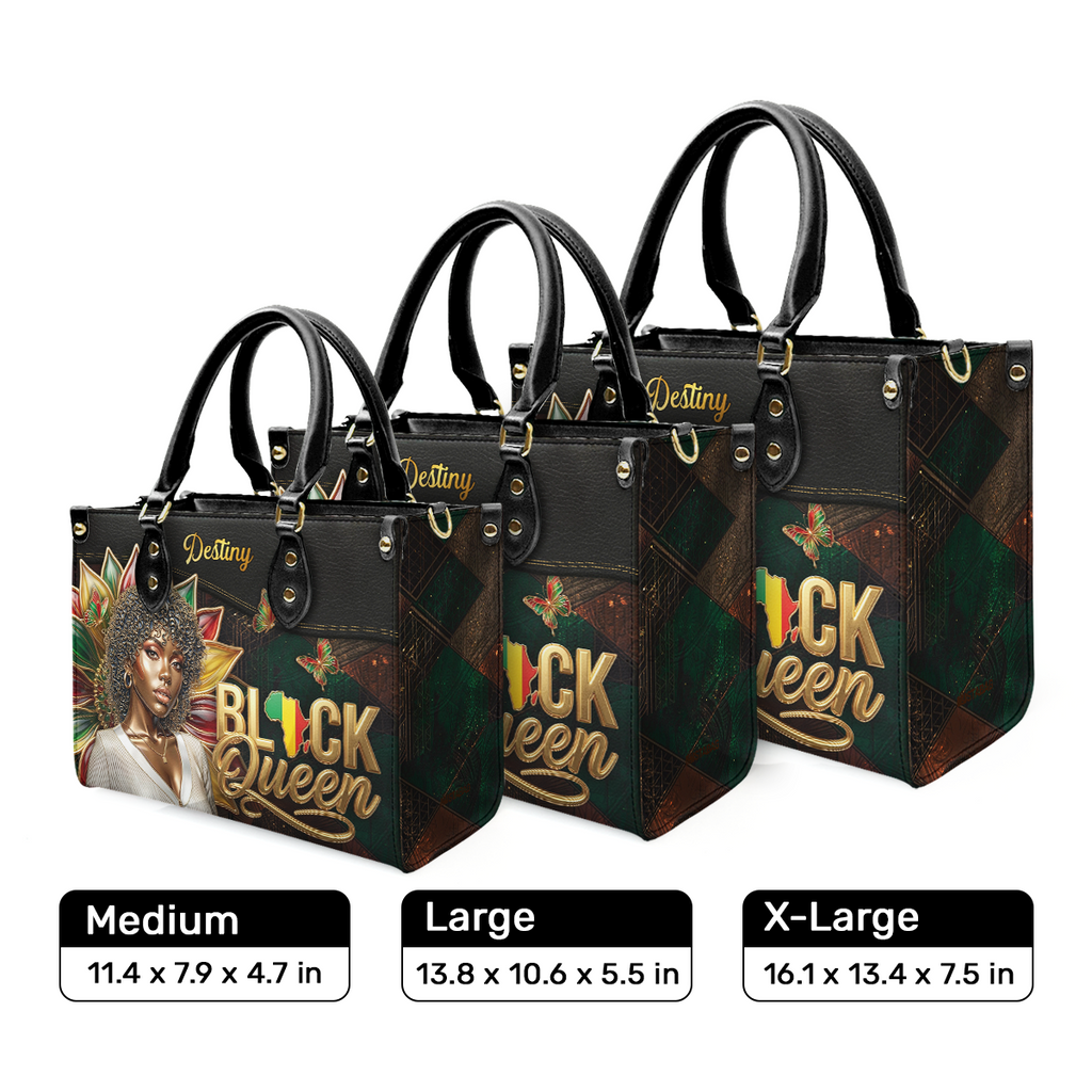 Black Queen Juneteenth Edition - Personalized Leather Handbag