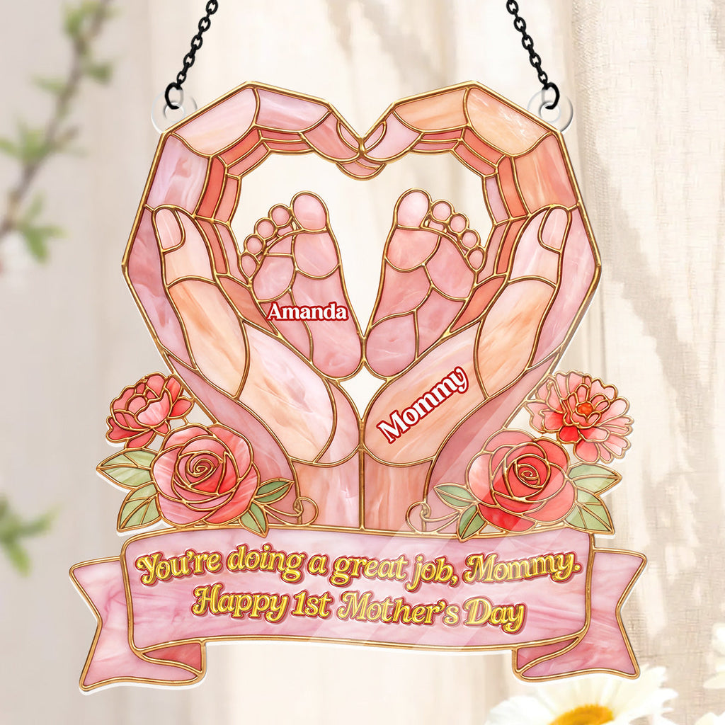 Happy 1st Mother's Day - Personalized Acrylic Suncatcher