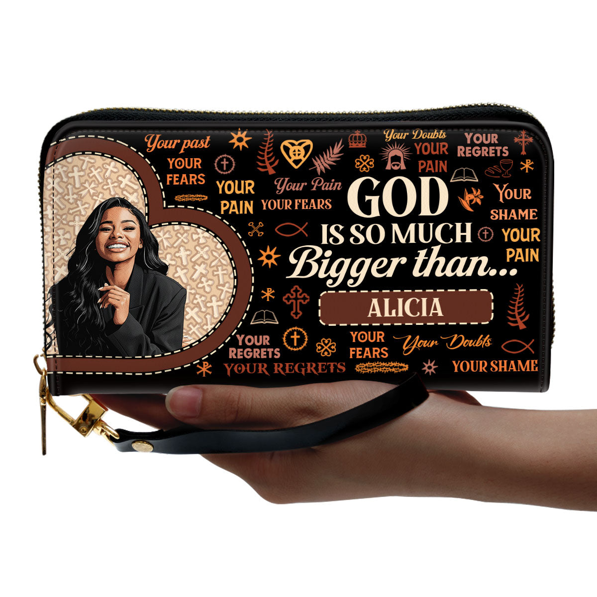 God Is So Much Bigger Than - Personalized Clutch Purse