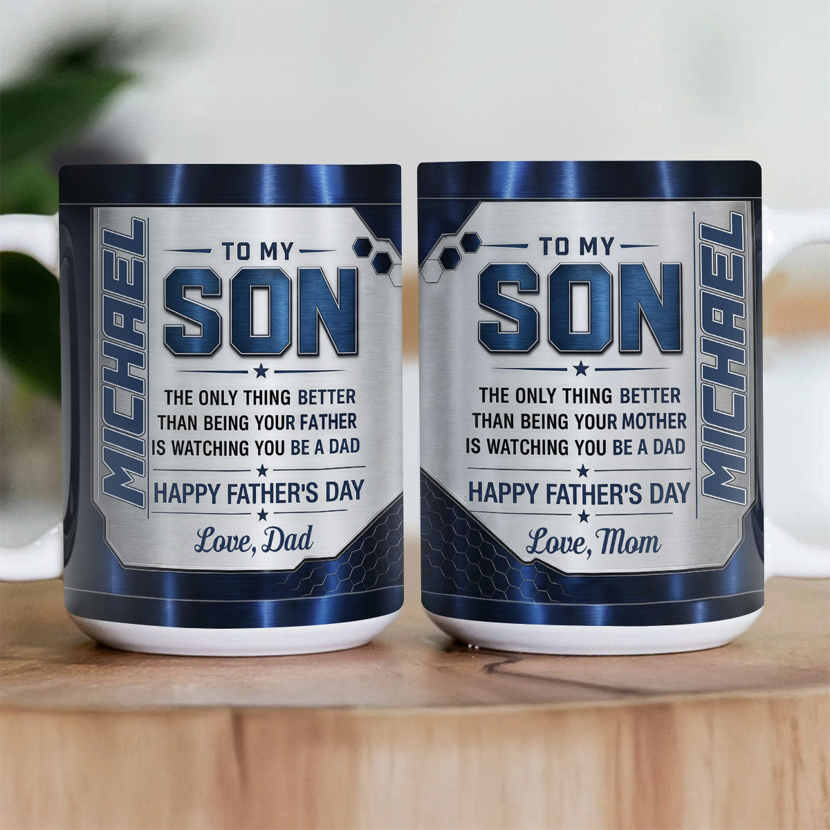 Watching You Being A Dad - Personalized Ceramic Coffee Mug