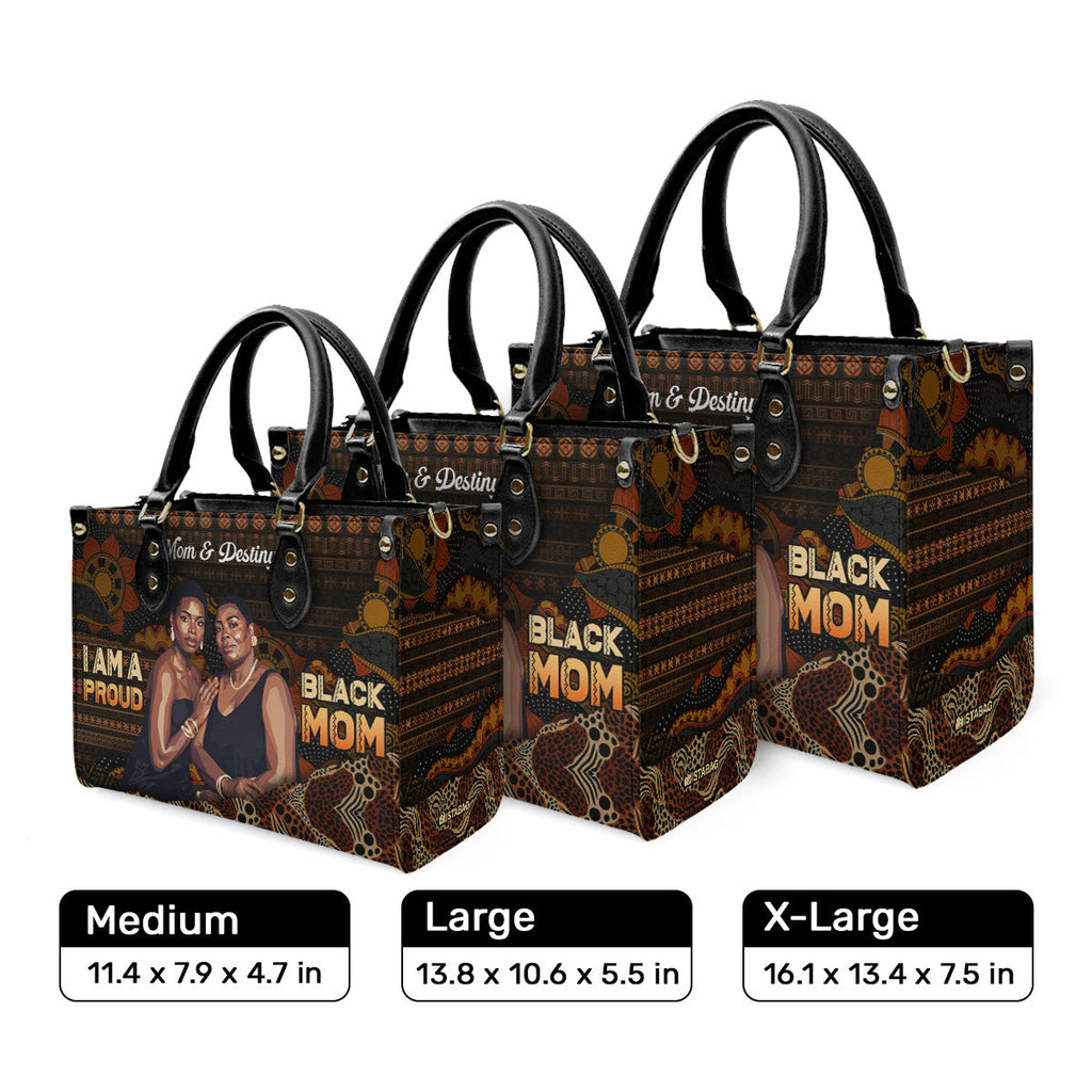Proud Black Mom - Personalized Leather Handbag
