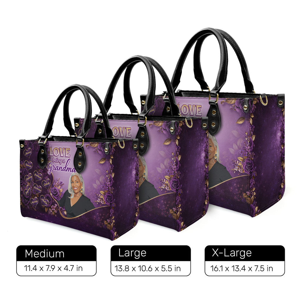 Love Being A Grandma - Personalized Leather Handbag