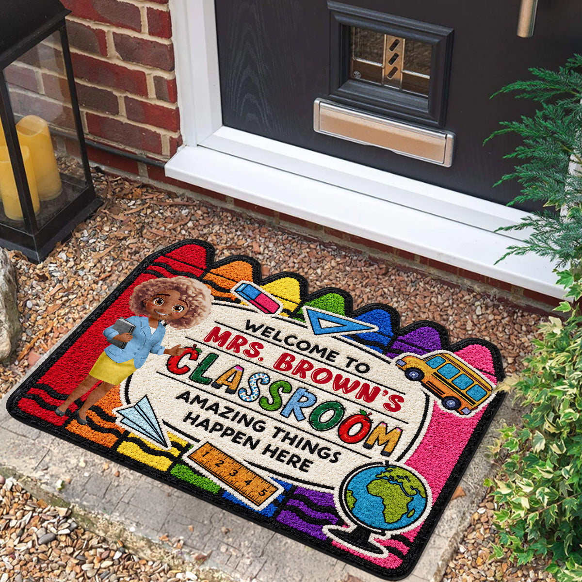 Welcome To My Classroom - Personalized Custom Shape Doormat