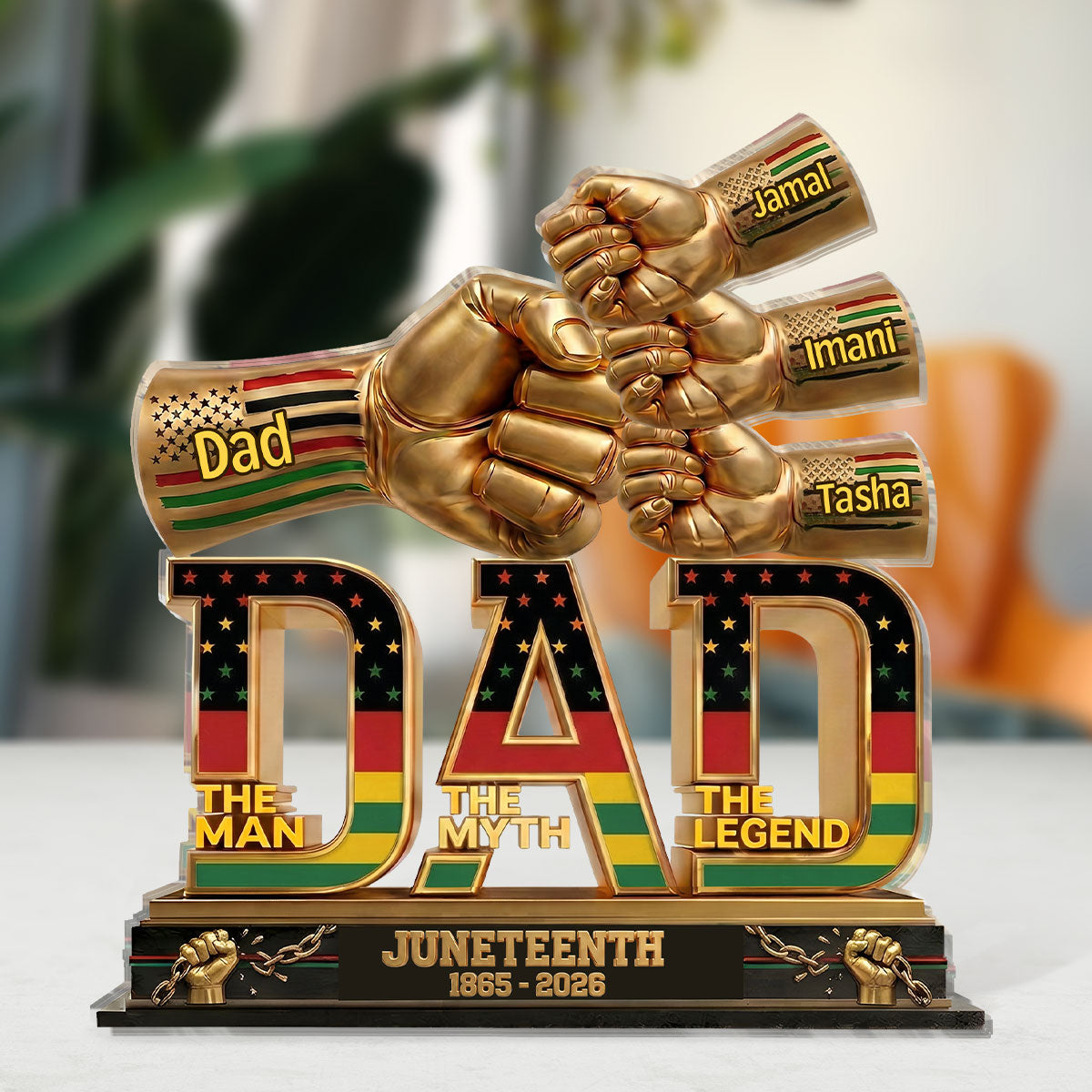 Dad The Man The Myth The Legend - Personalized Custom Shaped Acrylic Plaque