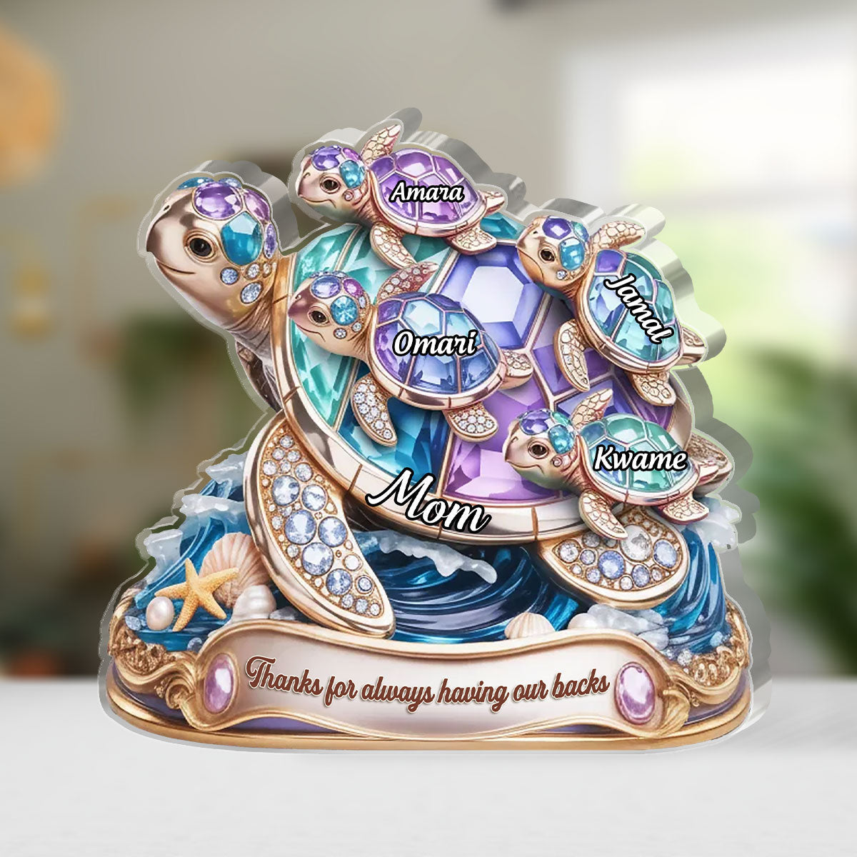 We Love You Grandma - Personalized Custom Shaped Acrylic Plaque