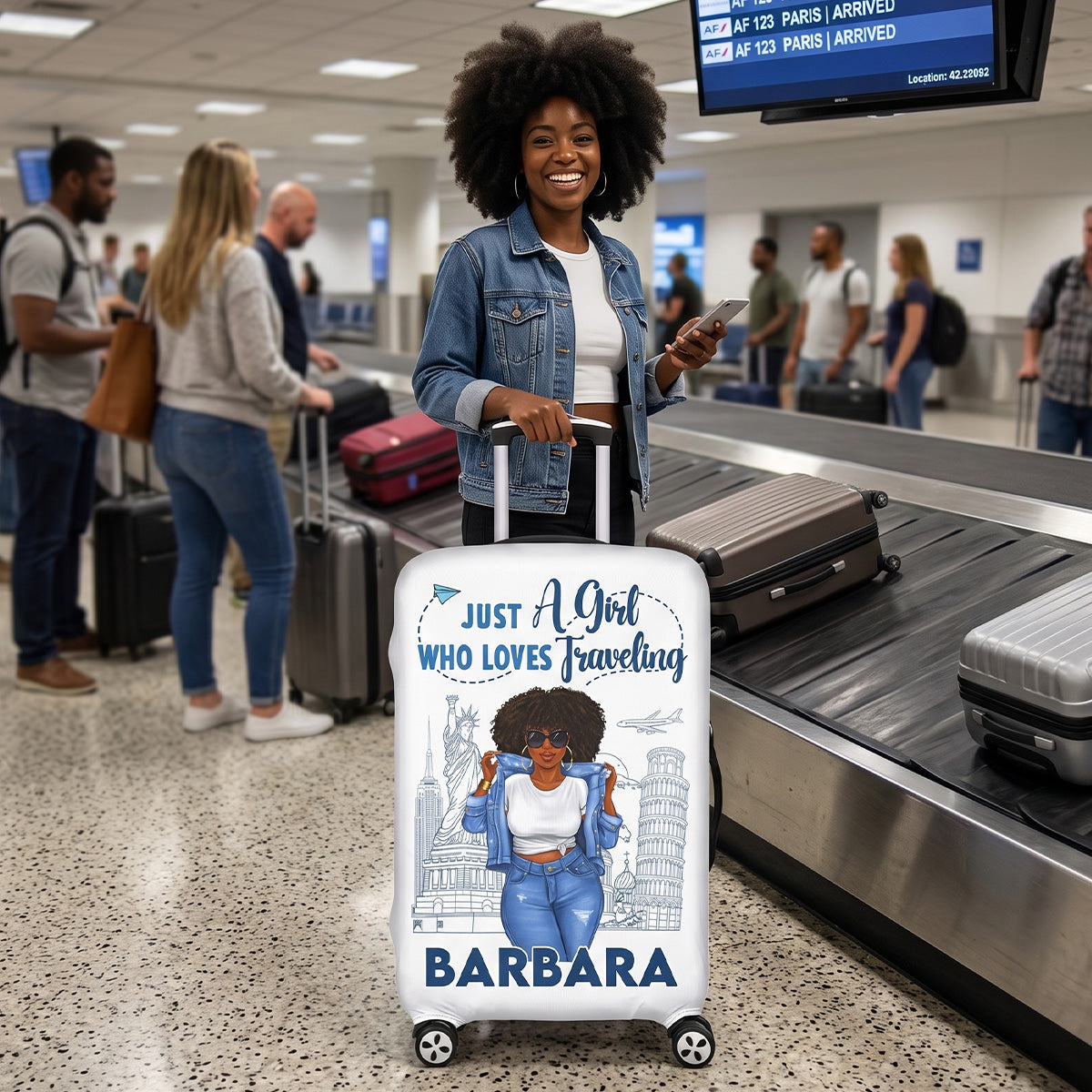 Just A Girl Who Loves Traveling - Personalized Luggage Cover