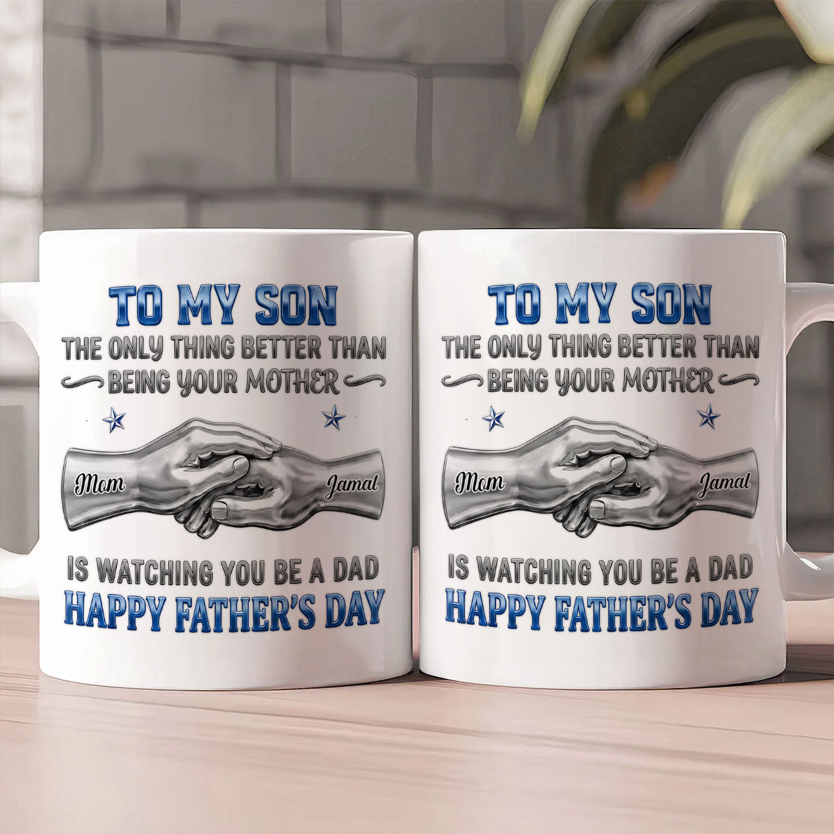 Watching You Being A Dad Ver 2 - Personalized Ceramic Coffee Mug