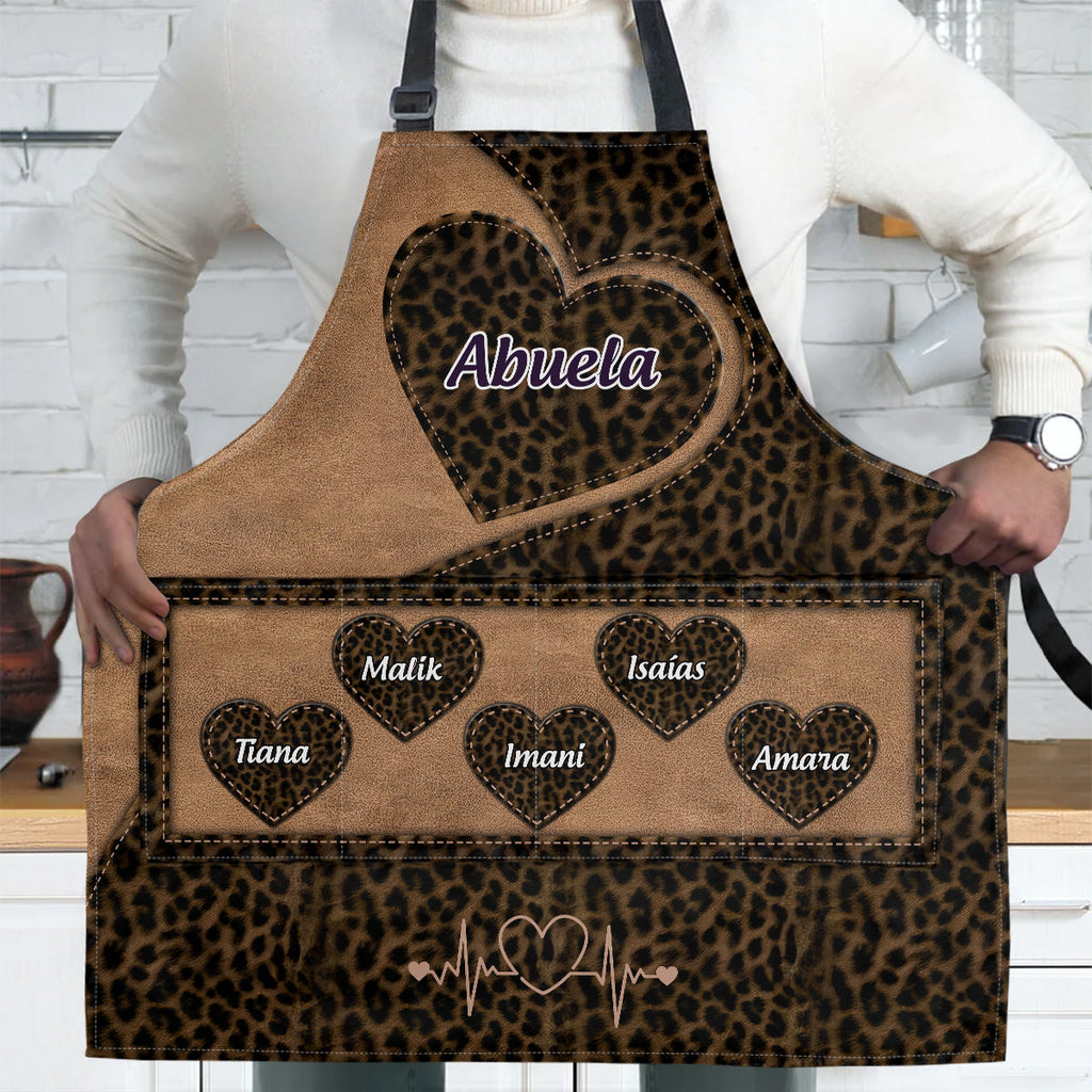 El Corazón De La Abuela - Personalized Apron With Pocket