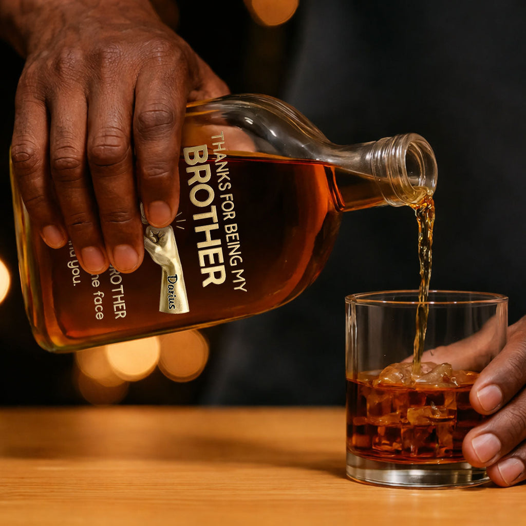 Being My Brother And Sister - Personalized Whiskey Bottle
