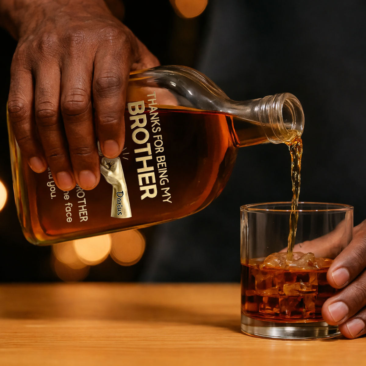 Being My Brother And Sister - Personalized Whiskey Bottle