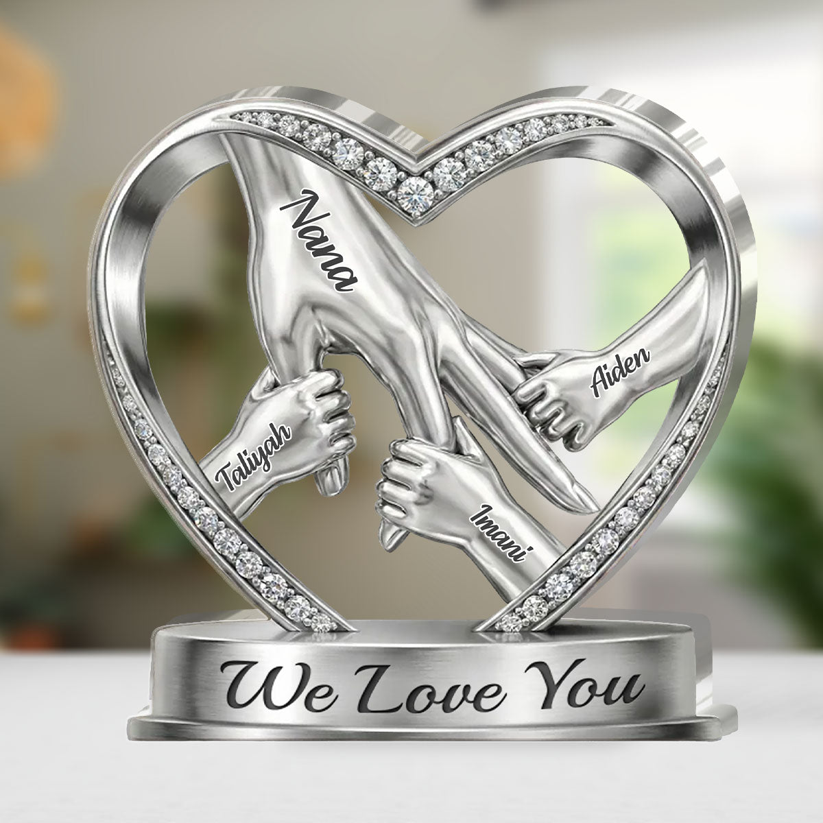 We Love You - Personalized Custom Shaped Acrylic Plaque