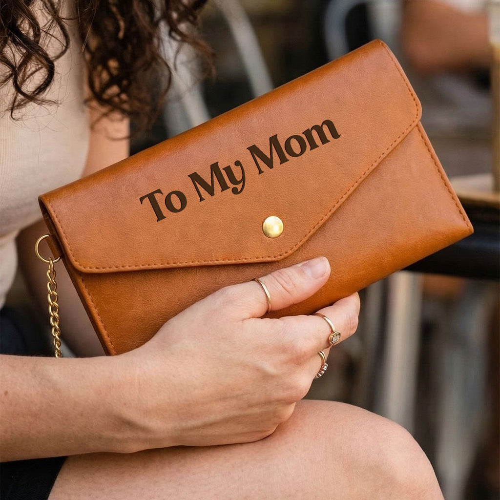 Thank You For Everything - Personalized Leather Envelope Wallet