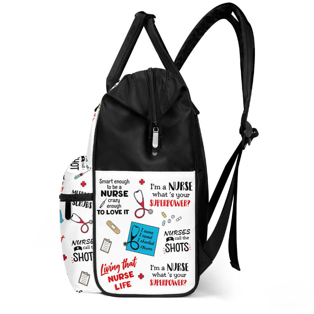 I'm A Nurse What's Your Superpower - Personalized Duckbilled Backpack
