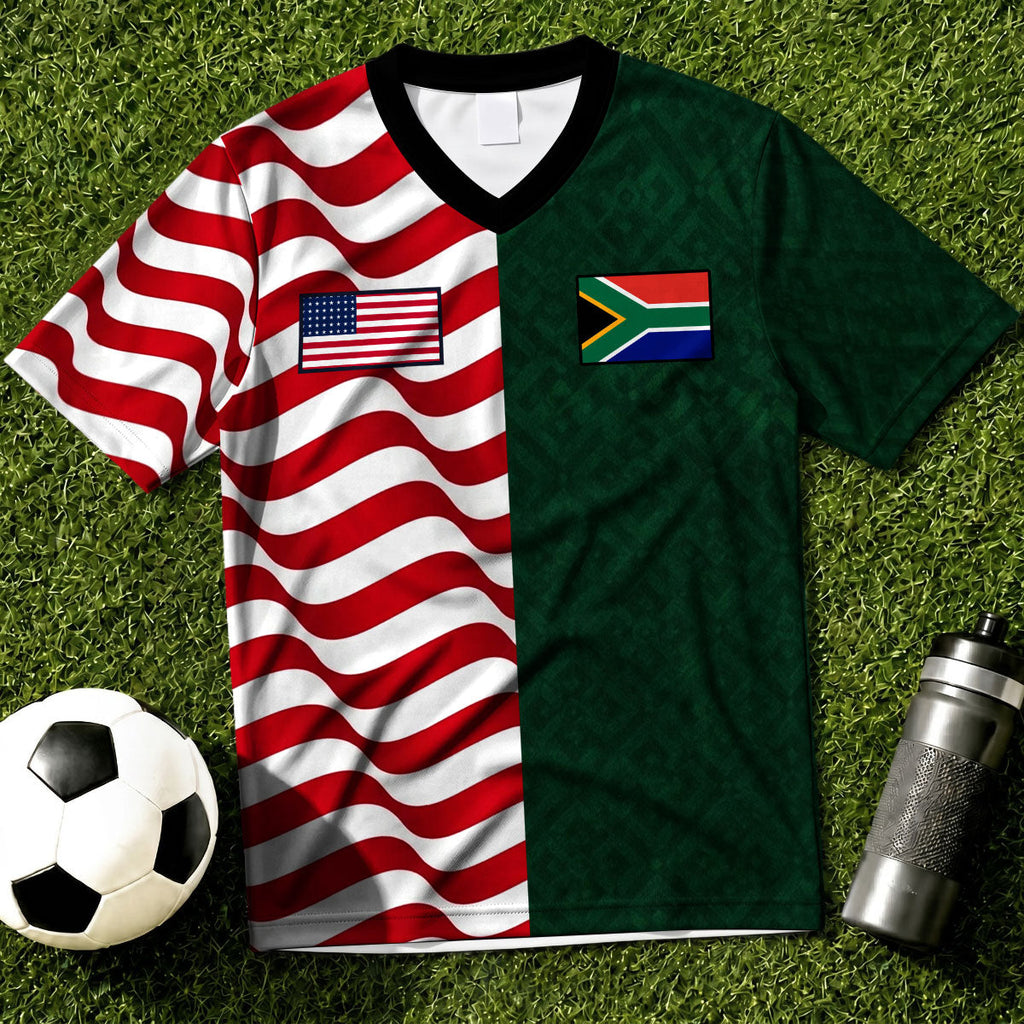 Rooted In Strength Soccer Fan Two Teams Version For Men - Personalized Unisex Jersey
