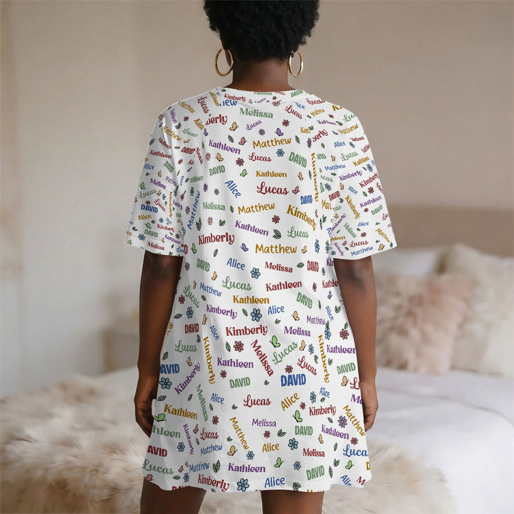 Blessed To Be Called Grandma Colorful - Personalized Sleep Tee