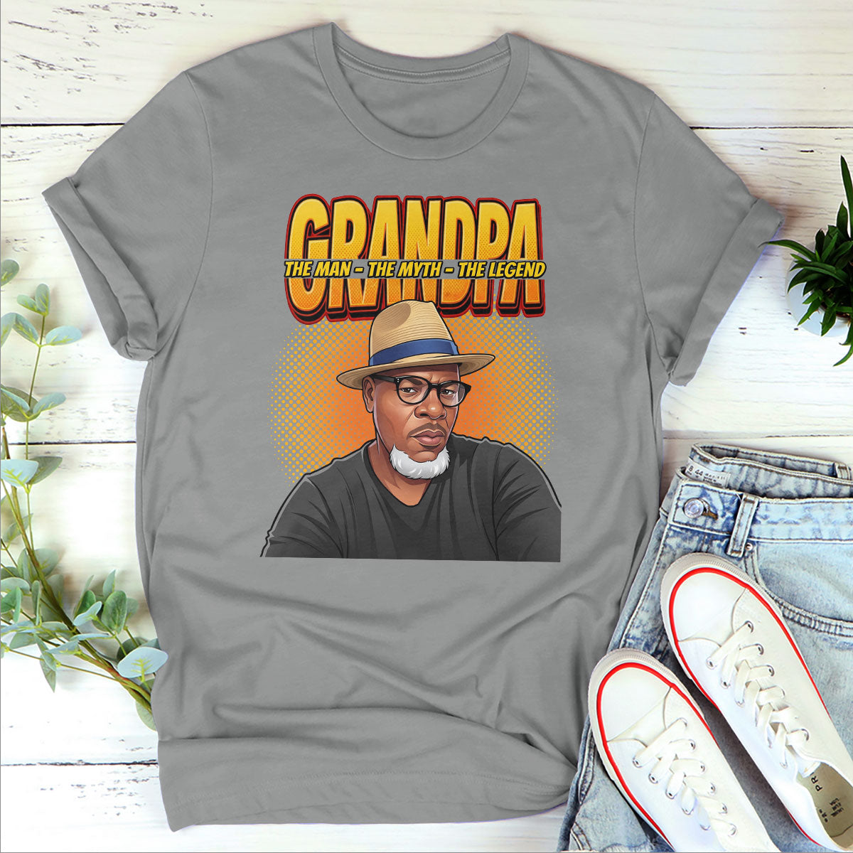 The Man The Myth The Legend Comic  - Personalized 2D Unisex T-shirt