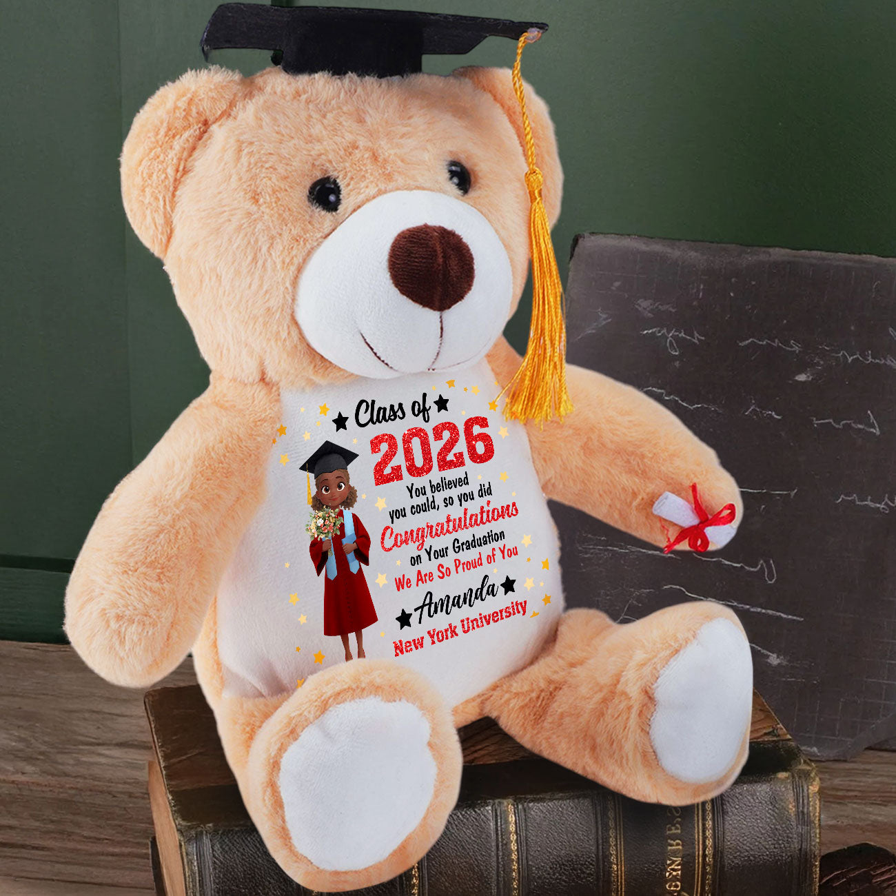 You Believed You Could So You Did - Personalized Graduation Teddy Bear
