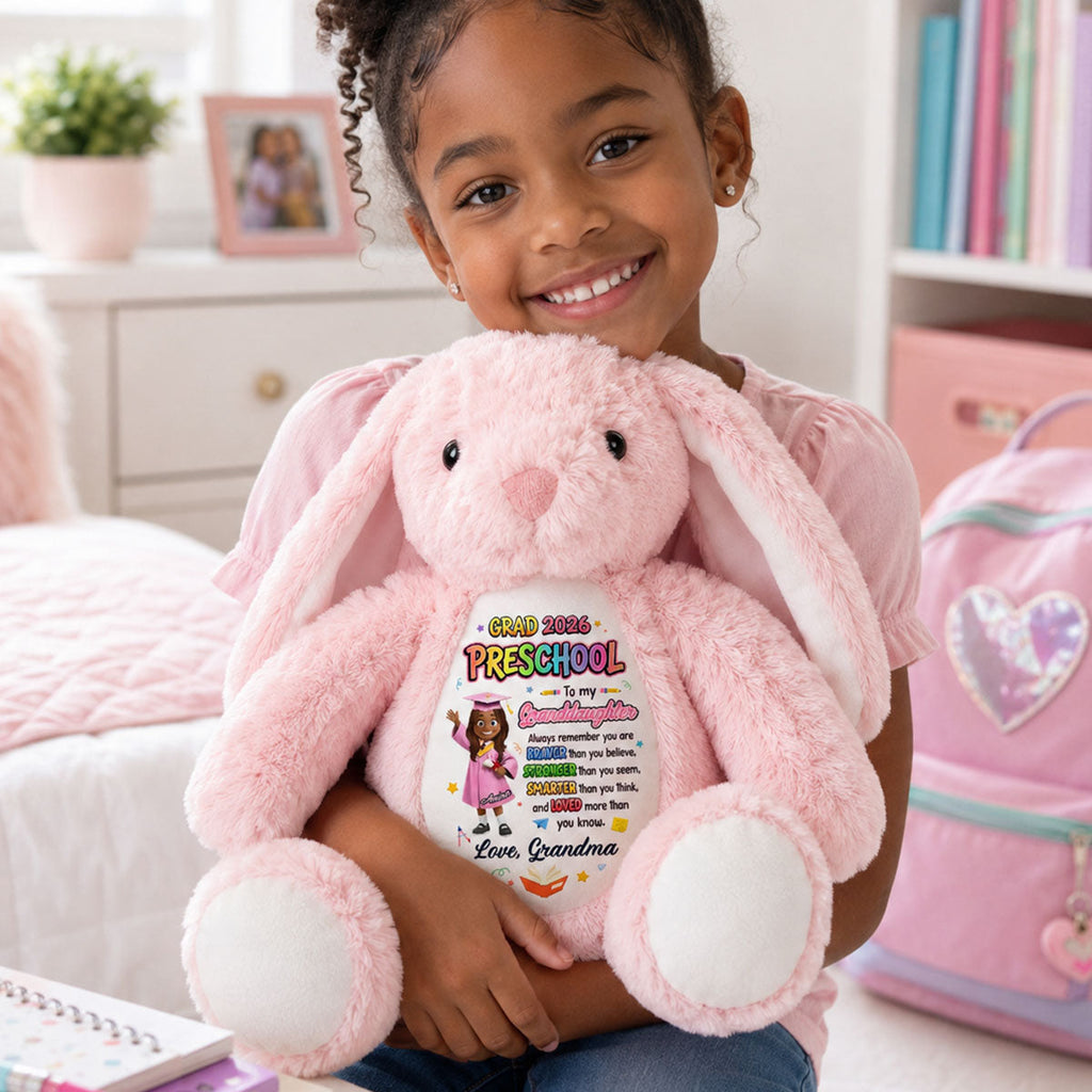Preschool Kindergarten Graduation - Personalized Stuffed Bunny