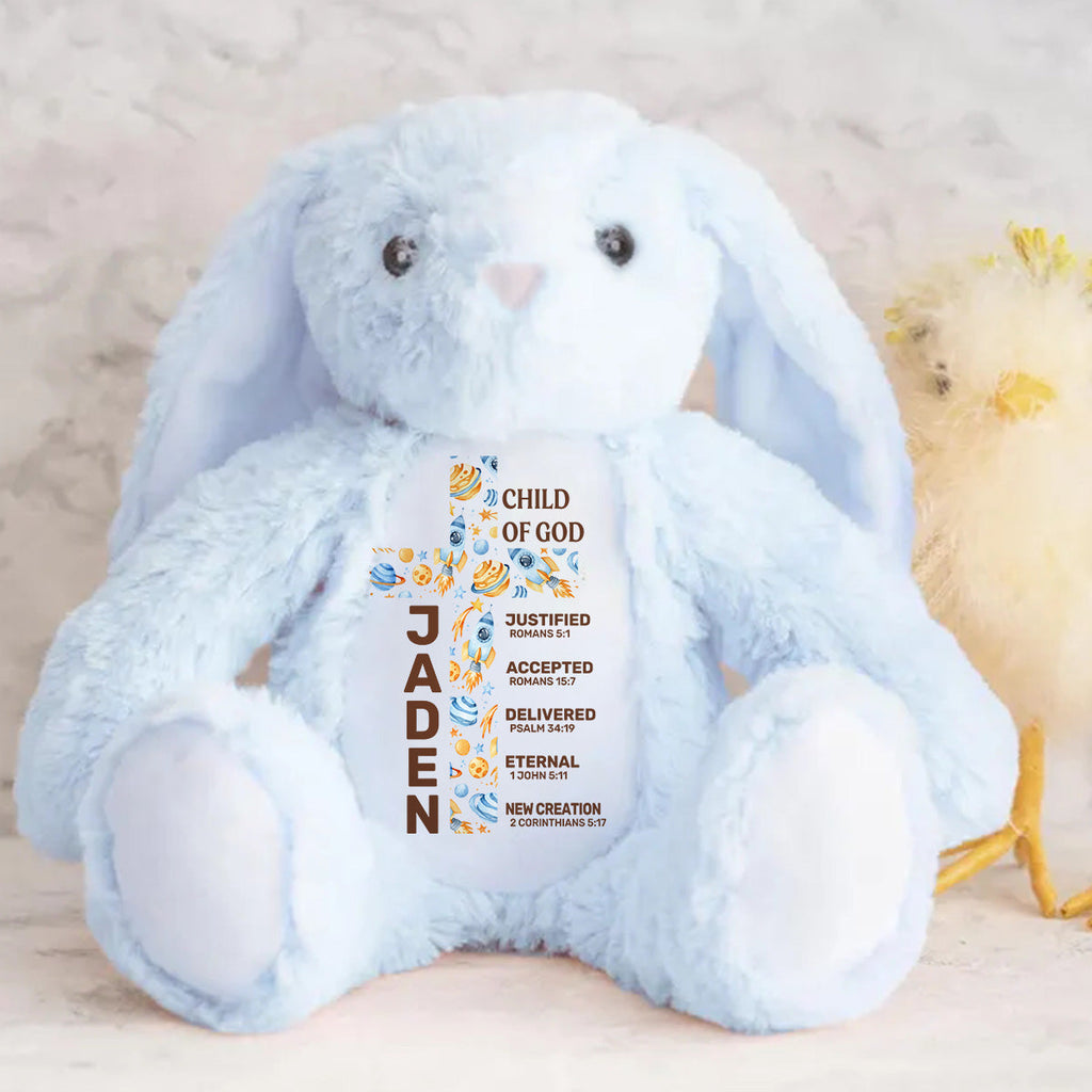 Child Of God - Personalized Stuffed Bunny
