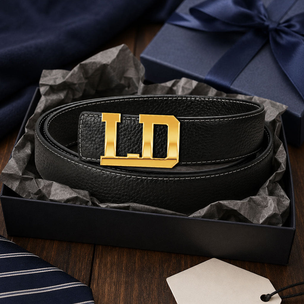 To The Best Dad, Husband, Grandpa Ever - Personalized Custom Letter Buckle