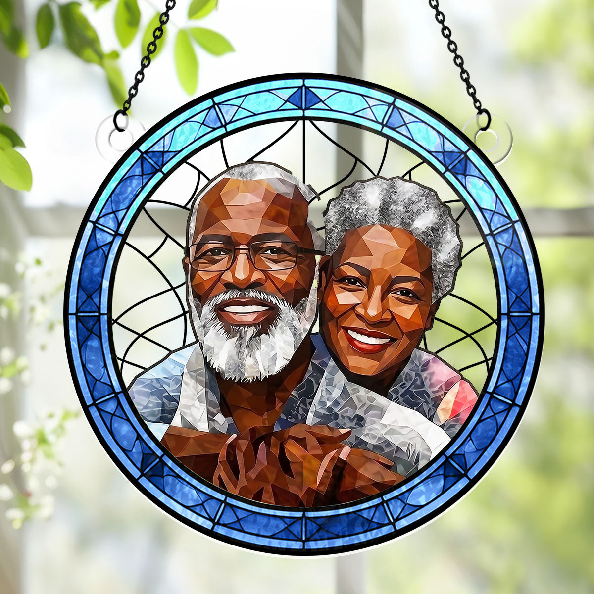 Custom Photo Portrait Couple Family  - Personalized Acrylic Suncatcher