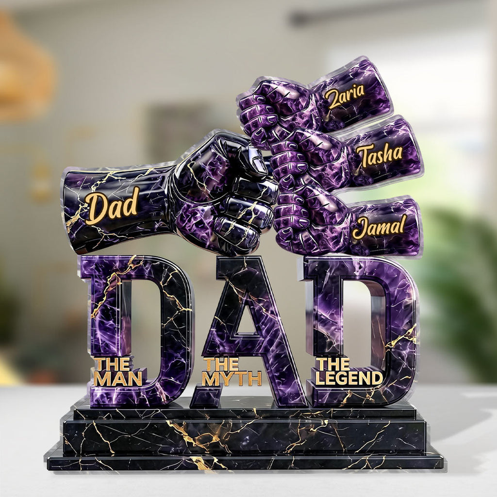 Dad The Man The Myth The Legend - Personalized Custom Shaped Acrylic Plaque