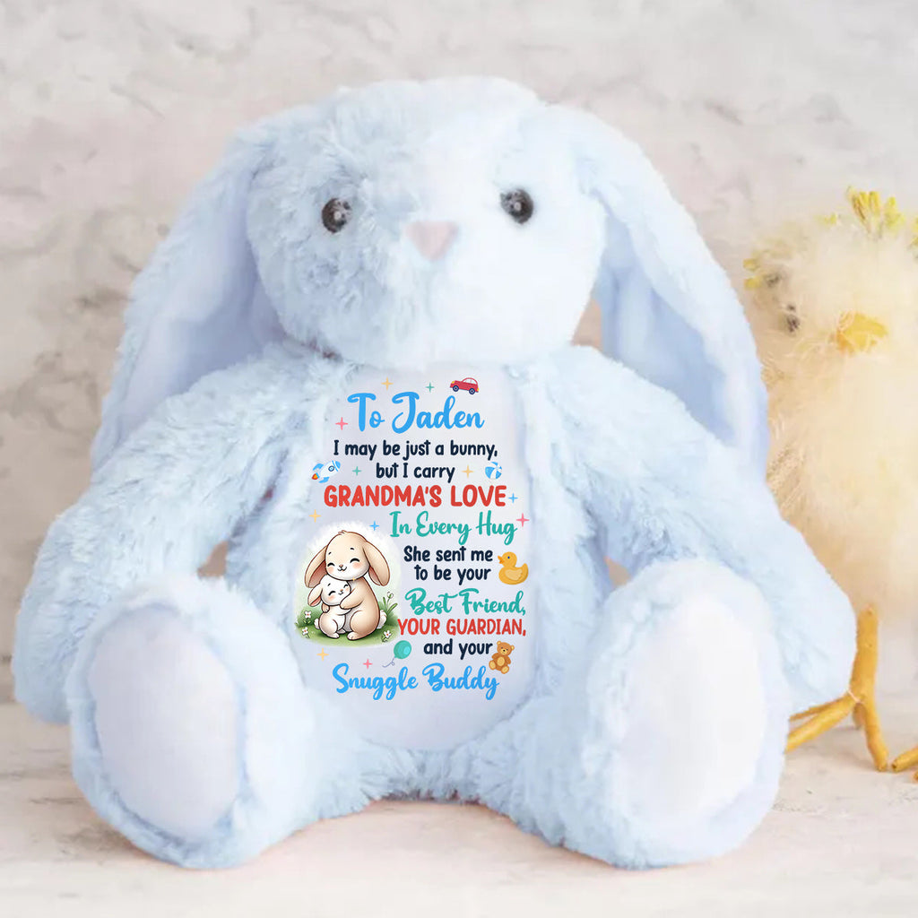 I Carry Love In Every Hug - Personalized Stuffed Bunny
