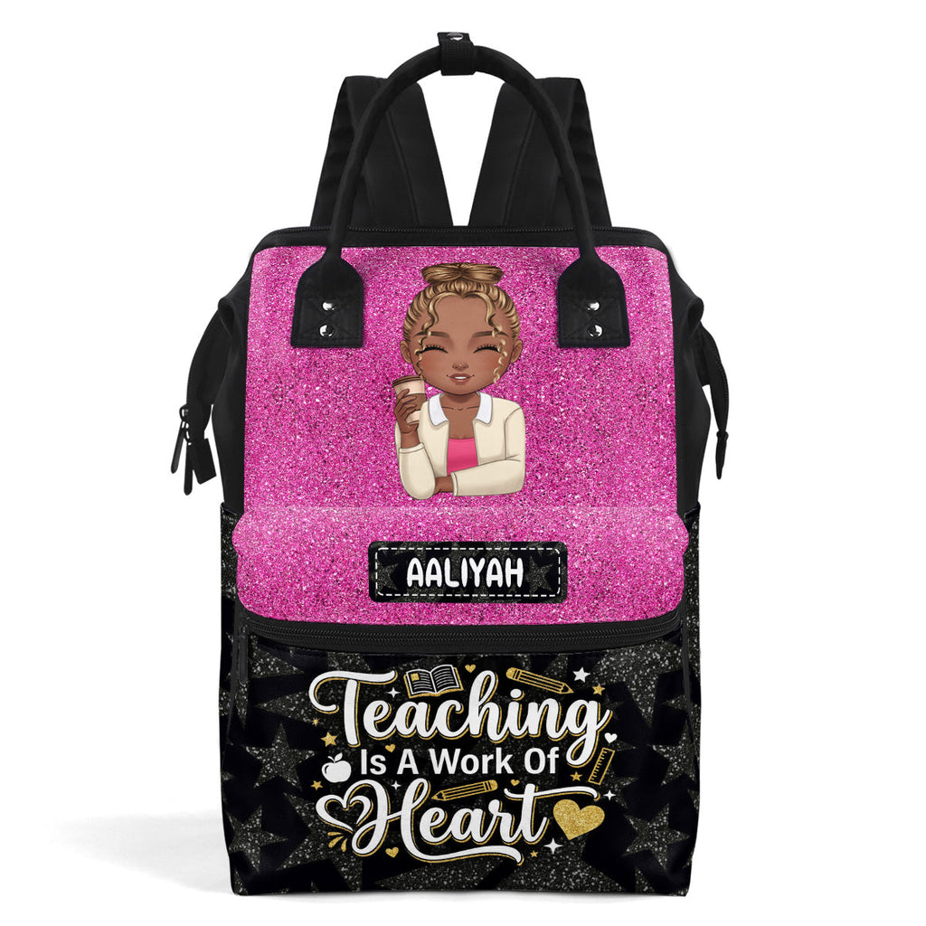 Teaching Is A Work Of Heart - Personalized Duckbilled Backpack