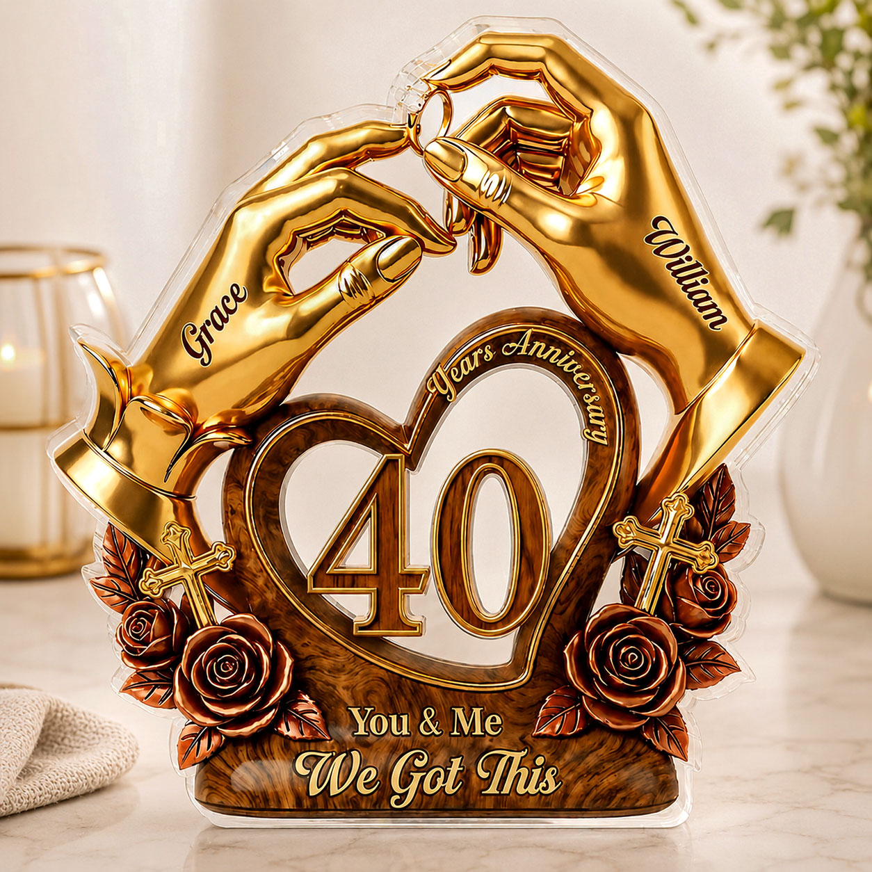 You And Me We Got This - Personalized Custom Shaped Acrylic Plaque