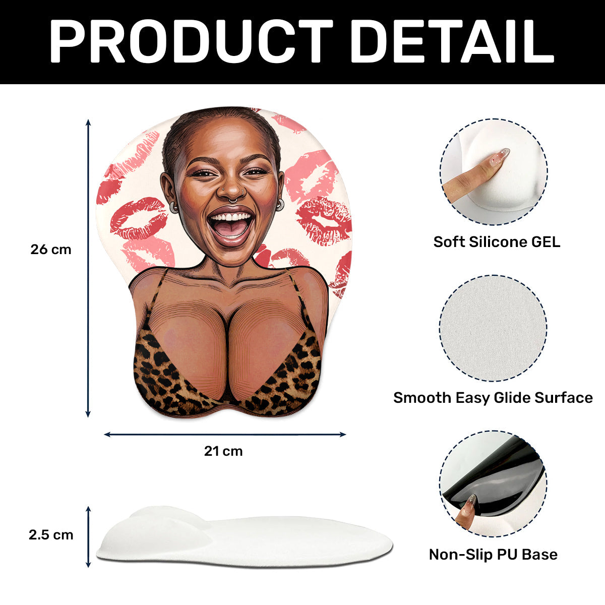 Custom Face Funny & Naughty For Couple Coworker Troll - Personalized Mouse Pad