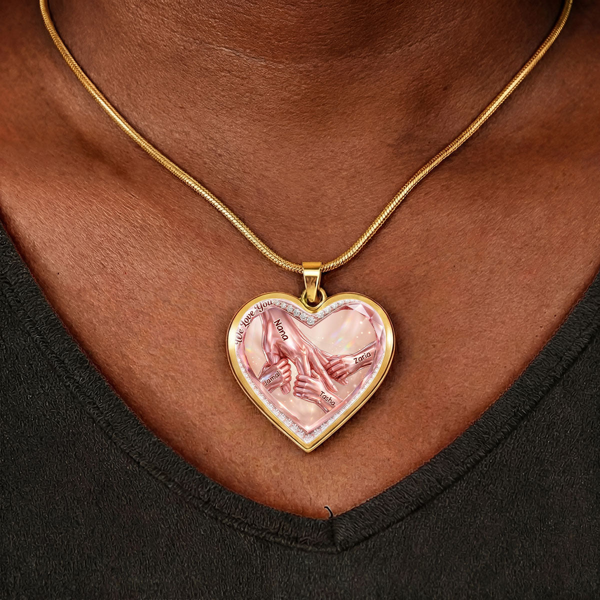 We Love You - Personalized Heart Necklace