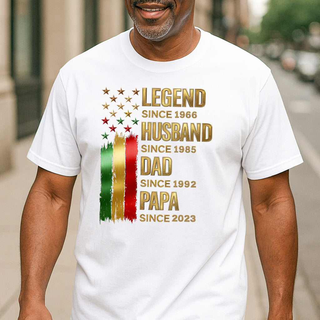 Father's Day Gifts Legend Husband Dad And Grandpa - Personalized 2D Unisex T-shirt