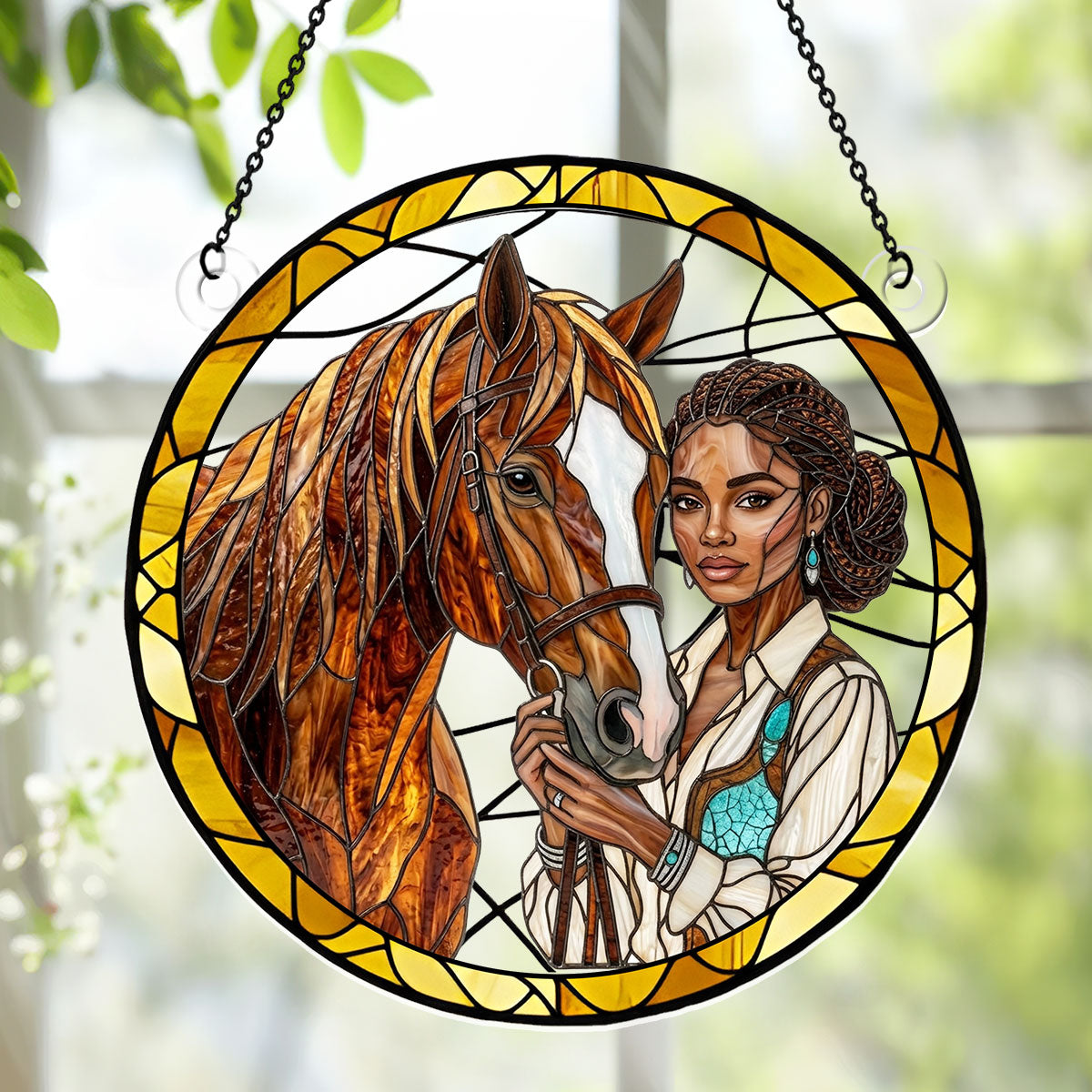 Custom Horse Photo To Style Suncatcher - Personalized Acrylic Suncatcher