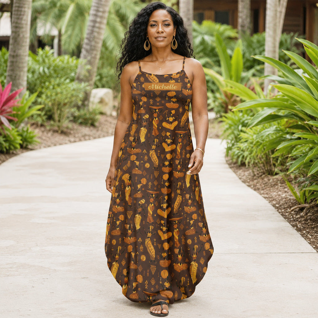 Vibrant African Heritage Life - Personalized Maxi Dress