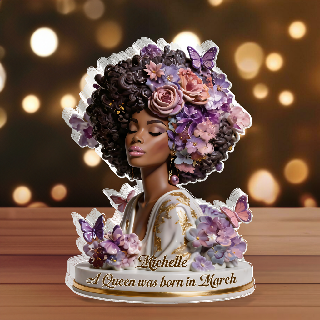 A Beautiful Queen - Personalized Custom Shaped Acrylic Plaque