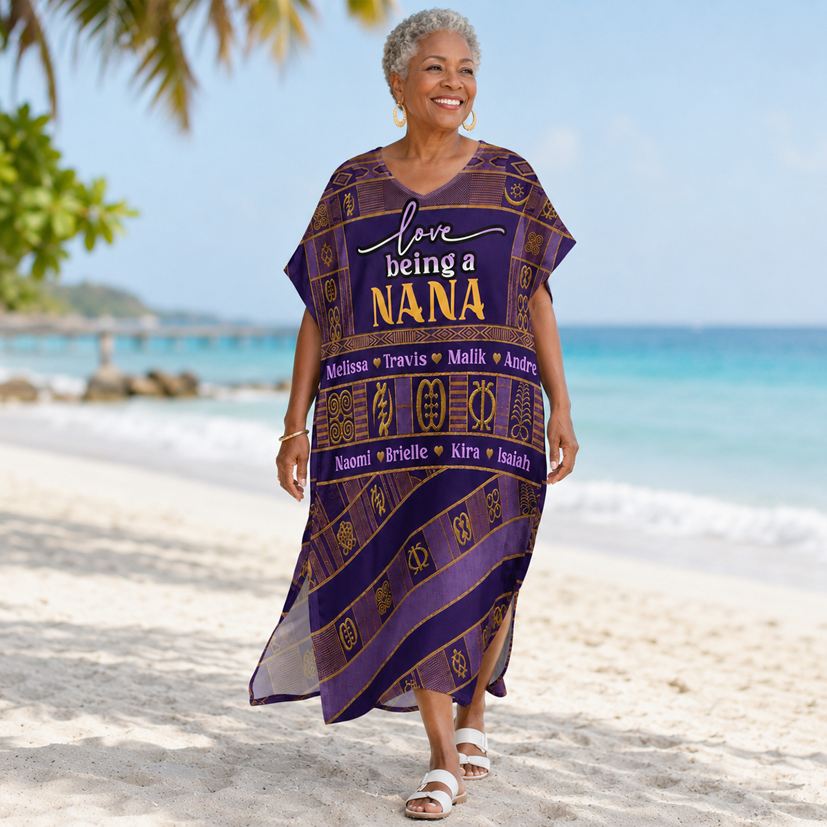 Love Being A Grandma - Personalized Kaftan Dress