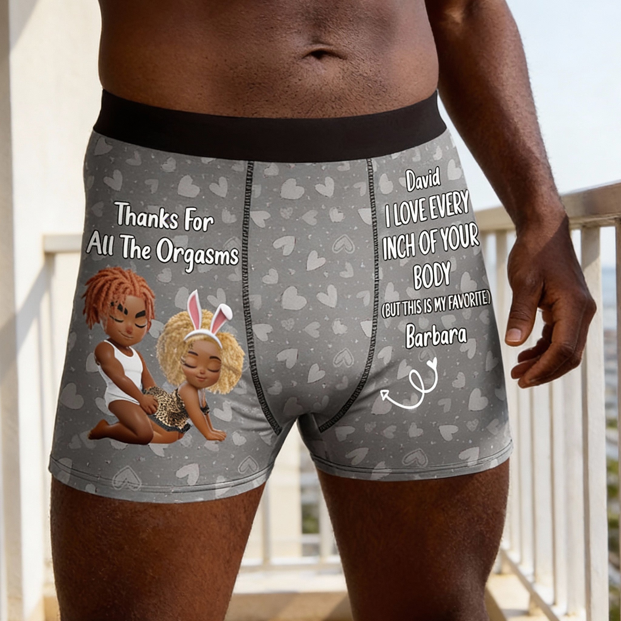 I Love Every Inch Of Your Body - Personalized Men's Boxer Briefs