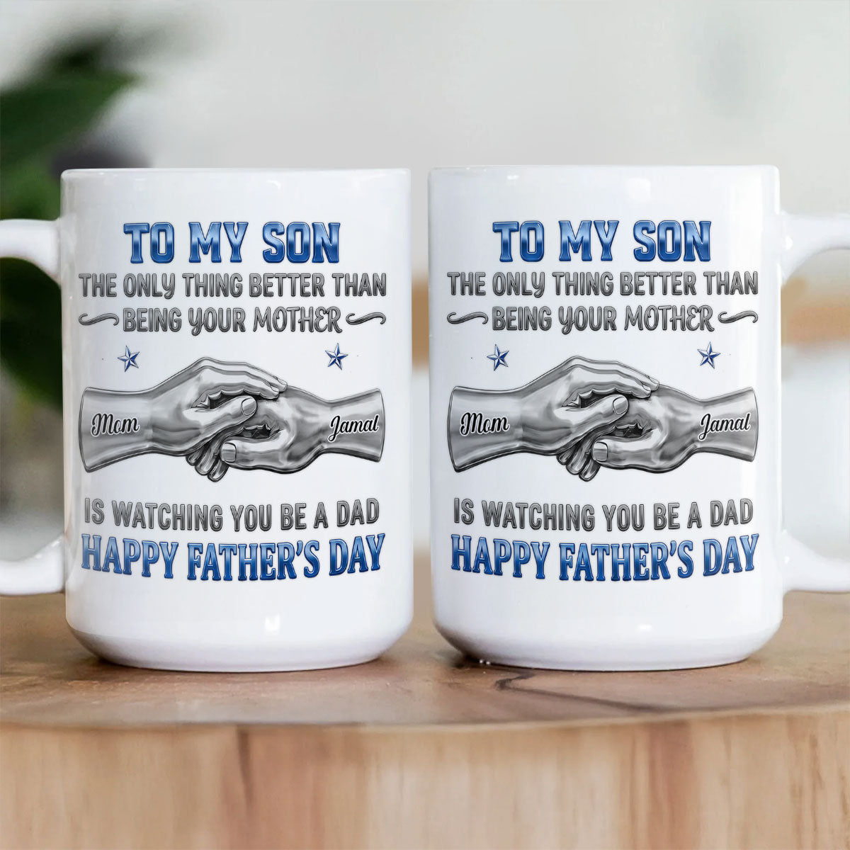 Watching You Being A Dad Ver 2 - Personalized Ceramic Coffee Mug