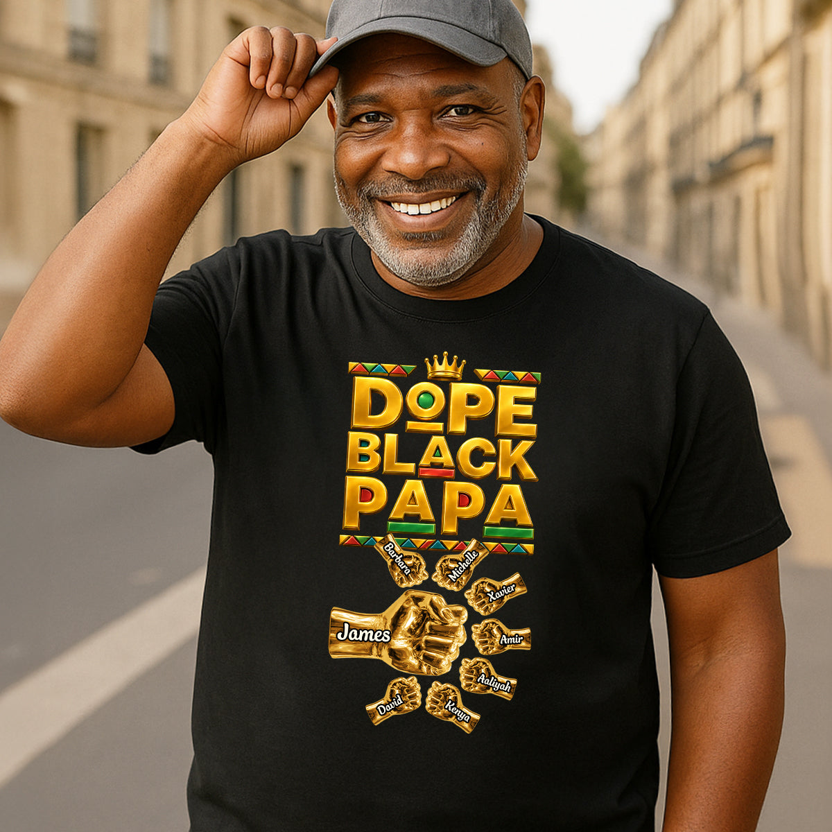 Dope Black Dad - Personalized 2D Unisex T-shirt