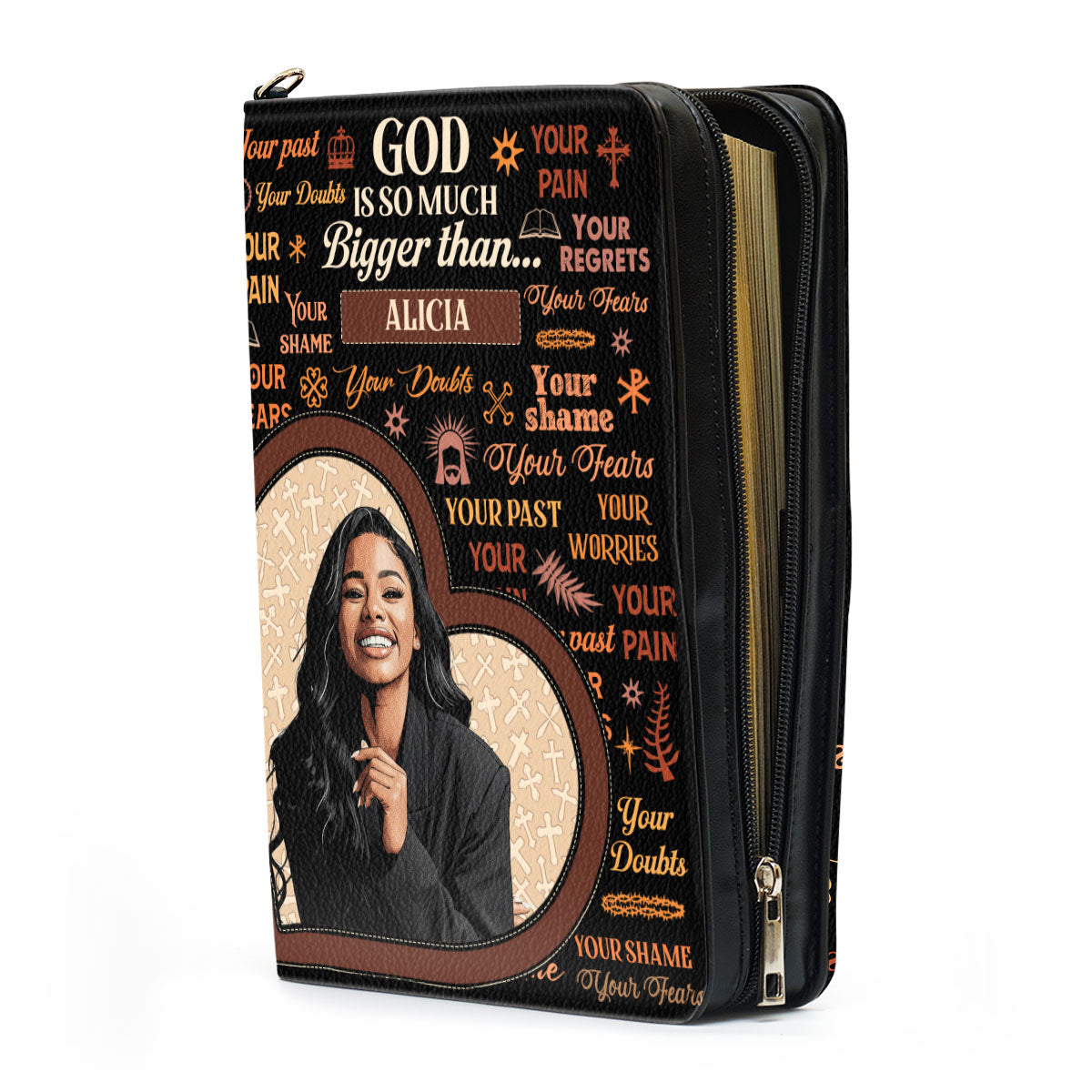 God Is So Much Bigger Than - Personalized Bible Cover