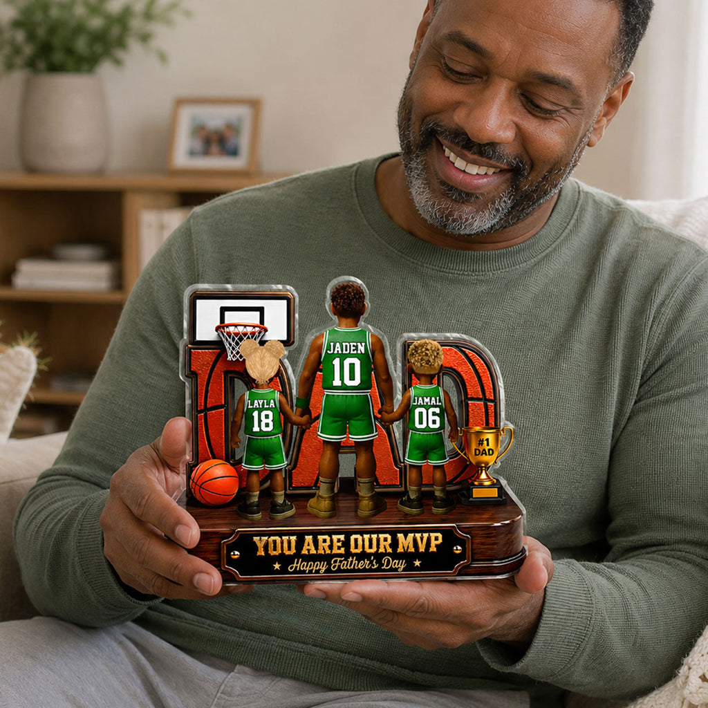 Father's Day Gifts For Dad, Grandpa, Basketball Lovers, Sports Fans, Sports Lovers  Basketball And Chill - Personalized Custom Shaped Acrylic Plaque