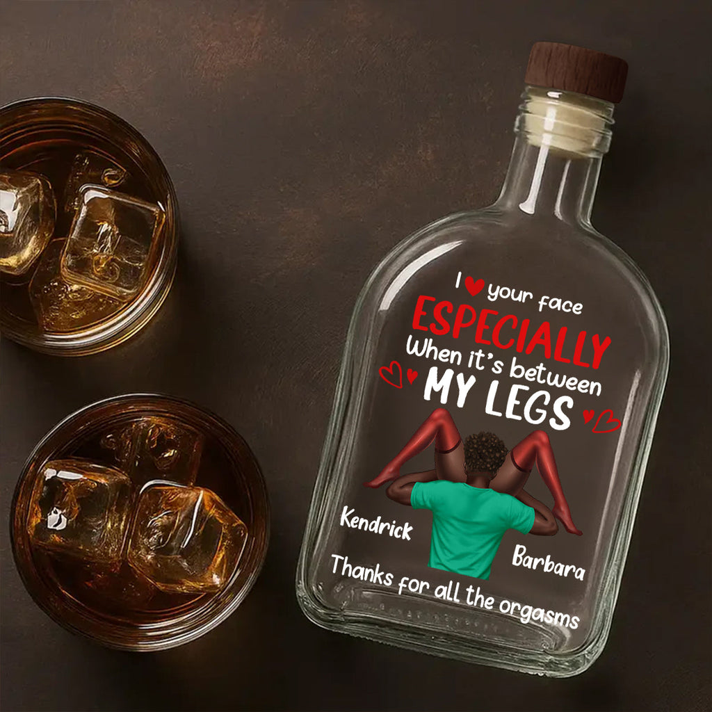 I Love Your Face - Personalized Whiskey Bottle