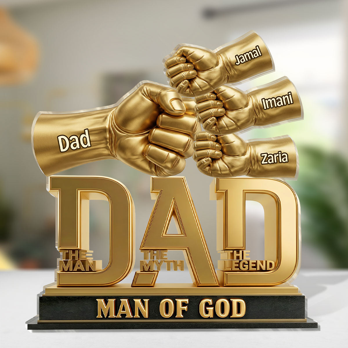 Dad The Man The Myth The Legend - Personalized Custom Shaped Acrylic Plaque